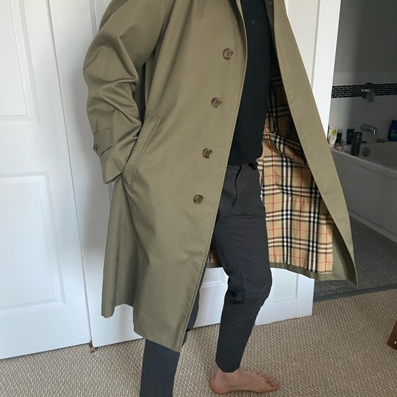 Mens Burberry Trench-coat Size L - Olive Green - Picture 3 of 11